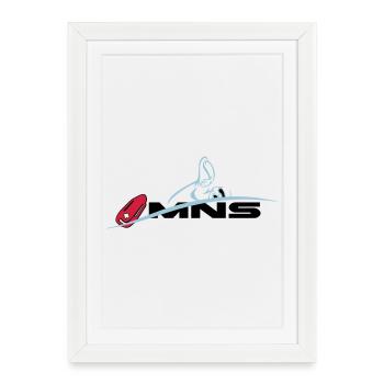 MNS maître-nageur sauveteur - Affiche encadrée (27 × 37 cm) - blanc - Devant
