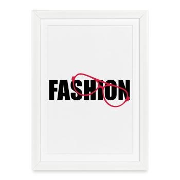 Fashion - Framed poster (27 × 37 cm) - white - Front