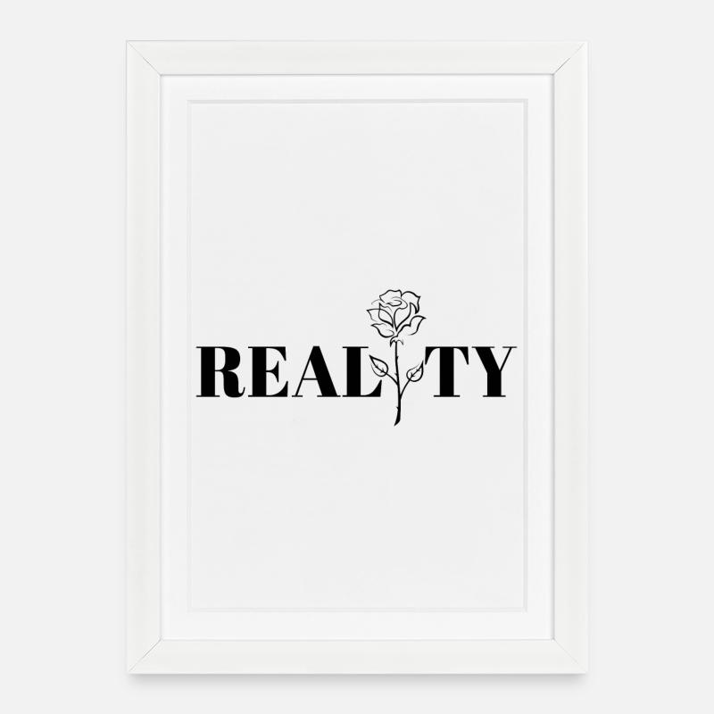Un design cool, la réalité. - Affiche encadrée (27 × 37 cm) - blanc