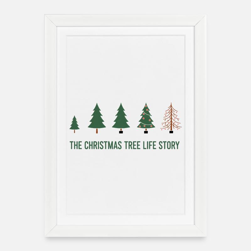 Christmas Tree Evolution – Funny Xmas Design - Framed poster (27 × 37 cm) - white
