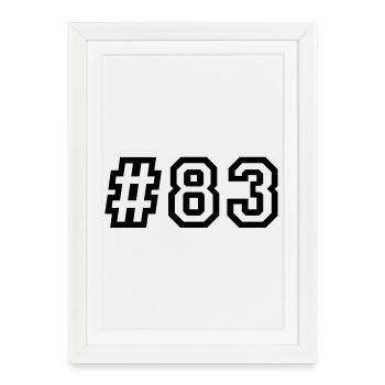 1983 Né 43e anniversaire 43 ans - Affiche encadrée (27 × 37 cm) - blanc - Devant