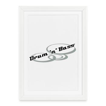 Drum 'n' Bass Design - Affiche encadrée (27 × 37 cm) - blanc - Devant