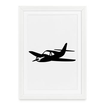 Avions à hélices - Affiche encadrée (27 × 37 cm) - blanc - Devant