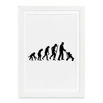 The development of the super-daddy - Framed poster (27 × 37 cm) - white - Front