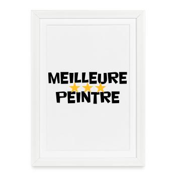 Meilleure Peintre - Affiche encadrée (27 × 37 cm) - blanc - Devant