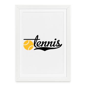 Tennis - Gerahmtes Poster (27 × 37 cm) - Weiß - Vorne