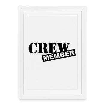 Crew Member - Framed poster (27 × 37 cm) - white - Front