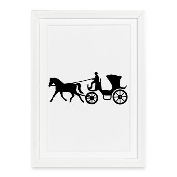 véhicule - Affiche encadrée (27 × 37 cm) - blanc - Devant