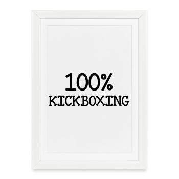 Kickboxing / Kick-Boxeur / Kick Boxing / - Affiche encadrée (27 × 37 cm) - blanc - Devant