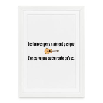 La mauvaise réputation  - Affiche encadrée (27 × 37 cm) - blanc - Devant