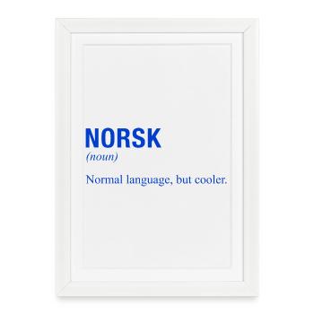 NORVÈGE Norvège Norvégien Norvégien - Affiche encadrée (27 × 37 cm) - blanc - Devant