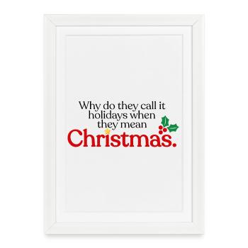 Ils signifient Noël - Affiche encadrée (27 × 37 cm) - blanc - Devant