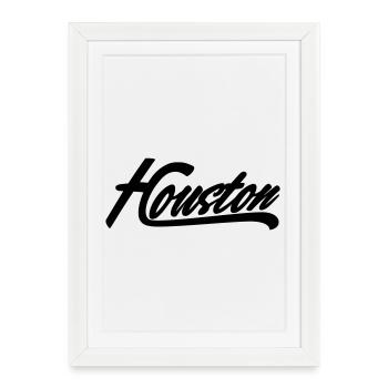 Houston Shirt - Framed poster (27 × 37 cm) - white - Front