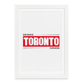 Toronto Bold Red Black Logo - Framed poster (27 × 37 cm) - white - Front