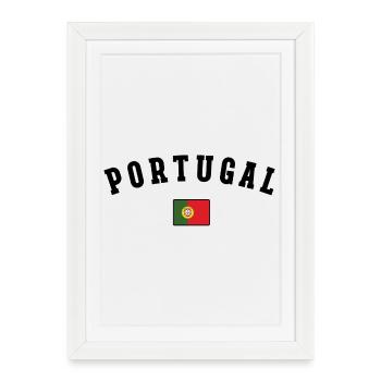 Drapeau du Portugal, fierté portugaise - Affiche encadrée (27 × 37 cm) - blanc - Devant