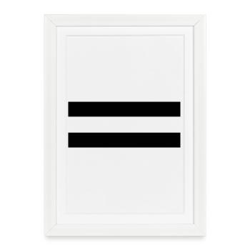Ist Gleich Zeichen = sign - Gerahmtes Poster (27 × 37 cm) - Weiß - Vorne