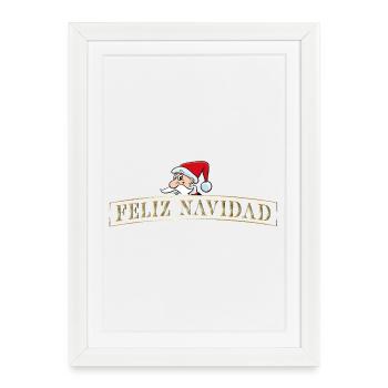 Feliz Navidad - Affiche encadrée (27 × 37 cm) - blanc - Devant