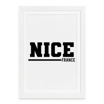Nice | France - Framed poster (27 × 37 cm) - white - Front