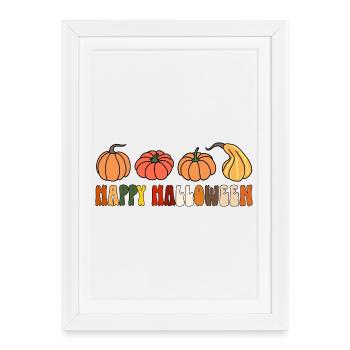Joyeux halloween - Affiche encadrée (27 × 37 cm) - blanc - Devant