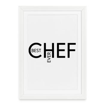 Meilleur chef de tous les temps - Affiche encadrée (27 × 37 cm) - blanc - Devant