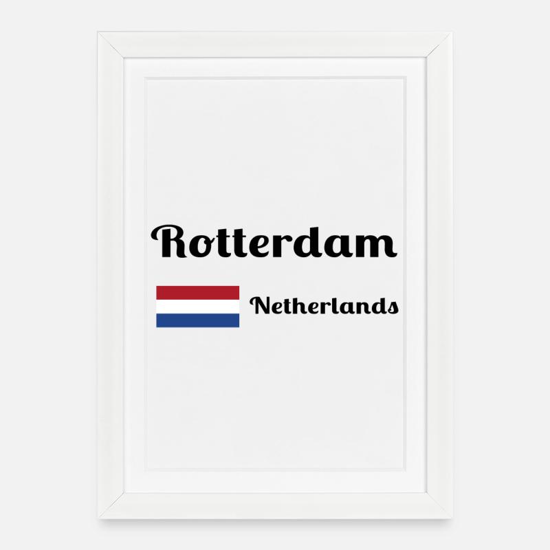 Rotterdam Netherlands- Stylish prints - Framed poster (27 × 37 cm) - white