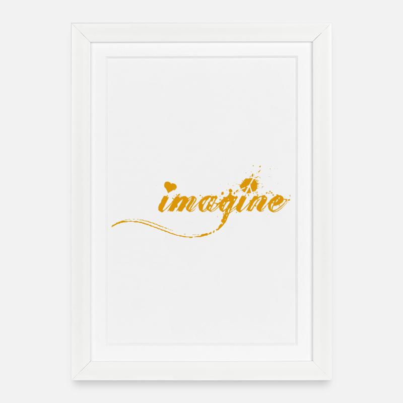 IMAGINER - Affiche encadrée (27 × 37 cm) - blanc