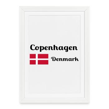 Copenhagen Denmark - Stylish prints - Framed poster (27 × 37 cm) - white - Front