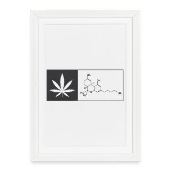 THC - Framed poster (27 × 37 cm) - white - Front