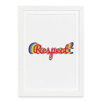Le respect dans la conception de l’arc-en-ciel - Affiche encadrée (27 × 37 cm) - blanc - Devant