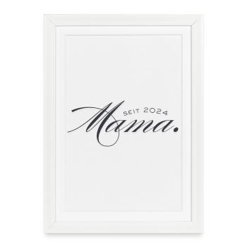 Mom – Love Carried in the Heart - Framed poster (27 × 37 cm) - white - Front