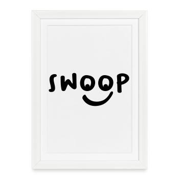 Swoop Face Laugh Gift - Framed poster (27 × 37 cm) - white - Front