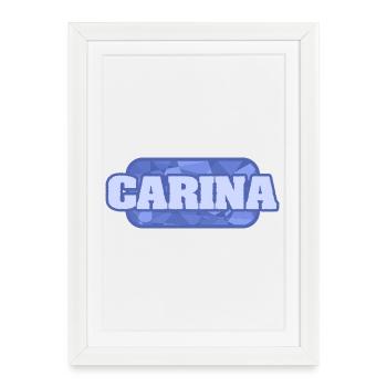 Nom : Carina - Affiche encadrée (27 × 37 cm) - blanc - Devant