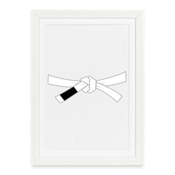 Whitebelt - White Belt - Framed poster (27 × 37 cm) - white - Front