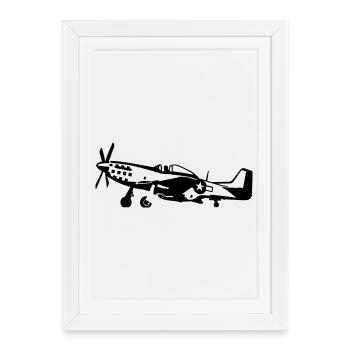P-51 - Framed poster (27 × 37 cm) - white - Front