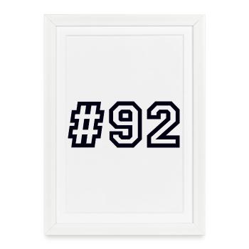 1992 Hashtag 92 - Affiche encadrée (27 × 37 cm) - blanc - Devant