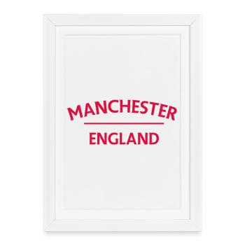 Manchester – Angleterre Lyrique - Affiche encadrée (27 × 37 cm) - blanc - Devant
