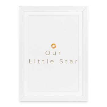 Our Little Star - Minimalist Baby Design - Framed poster (27 × 37 cm) - white - Front