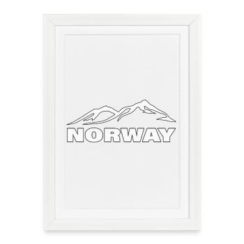 Norway - Framed poster (27 × 37 cm) - white - Front