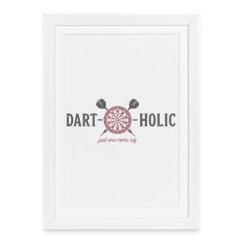 Sweat à capuche et chemise Dart-o-holic, Darts Fun - Affiche encadrée (27 × 37 cm) - blanc - Devant