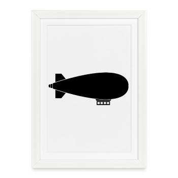Airship - Framed poster (27 × 37 cm) - white - Front