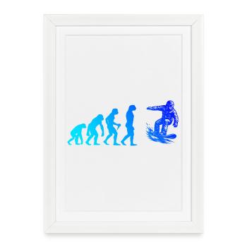 Modern Snowboard Artwork - Framed poster (27 × 37 cm) - white - Front
