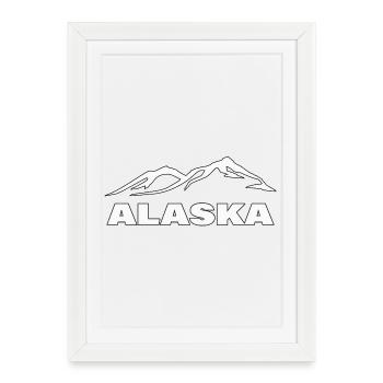 Alaska - Affiche encadrée (27 × 37 cm) - blanc - Devant
