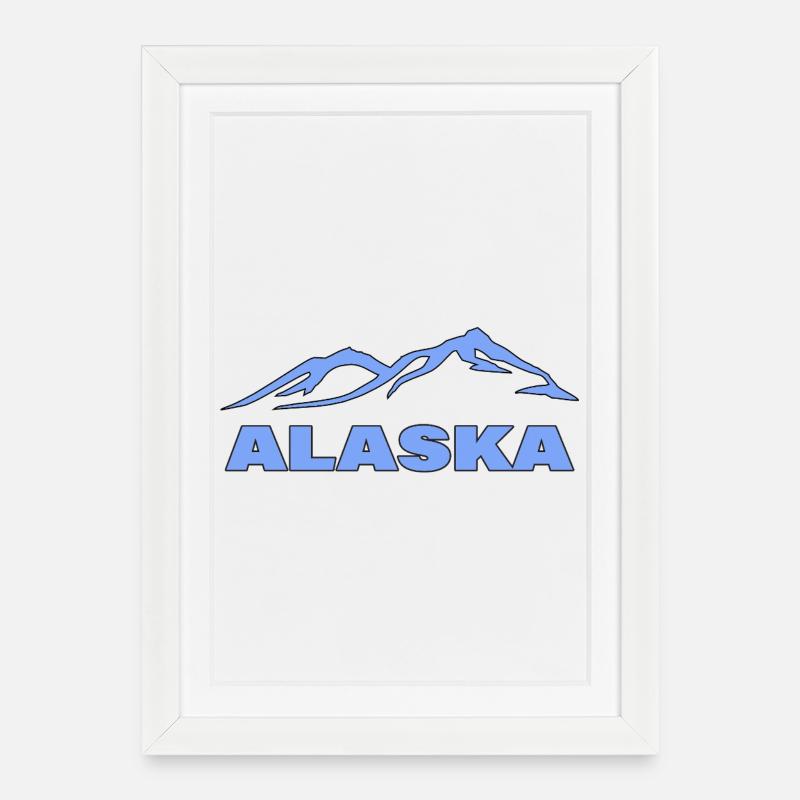 Alaska - Affiche encadrée (27 × 37 cm) - blanc