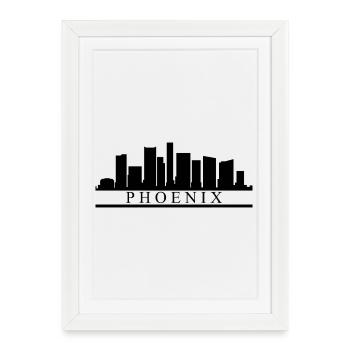 Skyline Phoenix - Framed poster (27 × 37 cm) - white - Front
