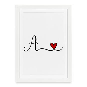 A - Affiche encadrée (27 × 37 cm) - blanc - Devant