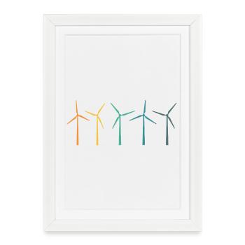 Pinwheel Retro Vintage Nature Conservation Nature - Framed poster (27 × 37 cm) - white - Front