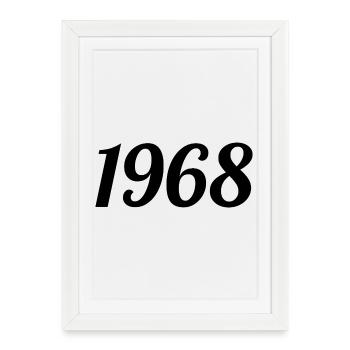 1968 Vintage 1968 Retro Birthday 1968 Gift - Framed poster (27 × 37 cm) - white - Front
