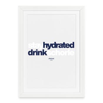 Restez hydraté, boissons spritzer - Affiche encadrée (27 × 37 cm) - blanc - Devant