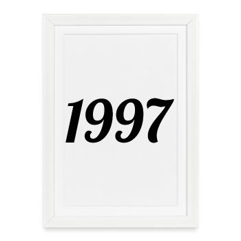 1997 Vintage 1997 Retro Birthday 1997 Gift - Framed poster (27 × 37 cm) - white - Front