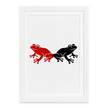 Frog Toad - Framed poster (27 × 37 cm) - white - Front
